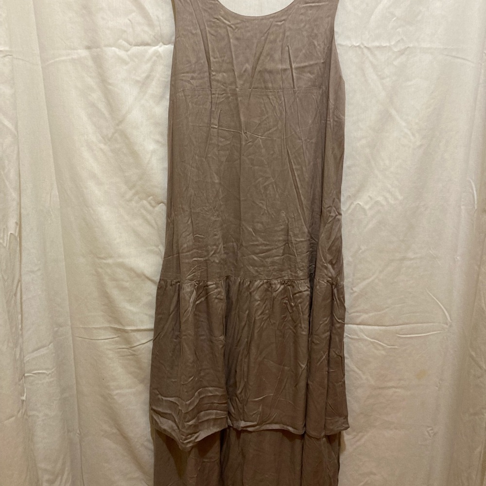Camille and co. Tan long tank dress size small